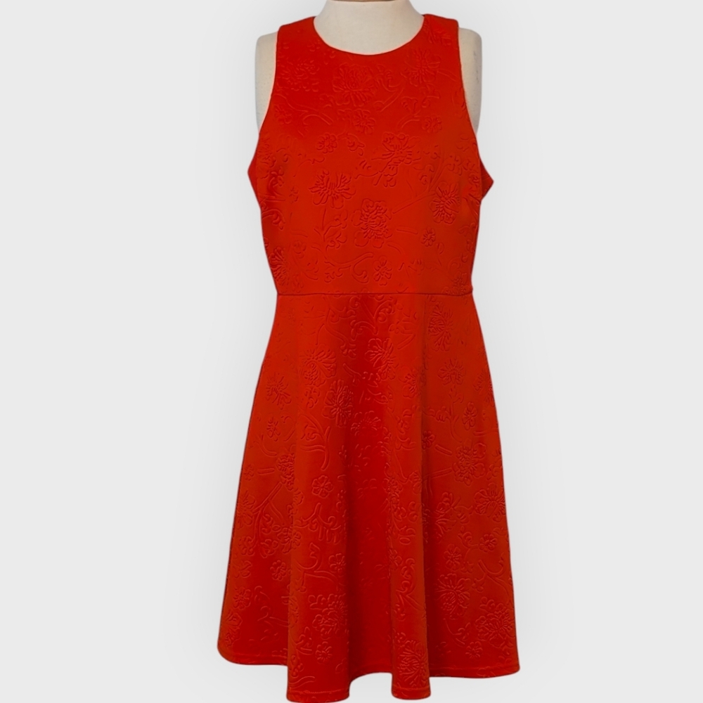 Consigned - Spense Embossed Floral A-line Dress